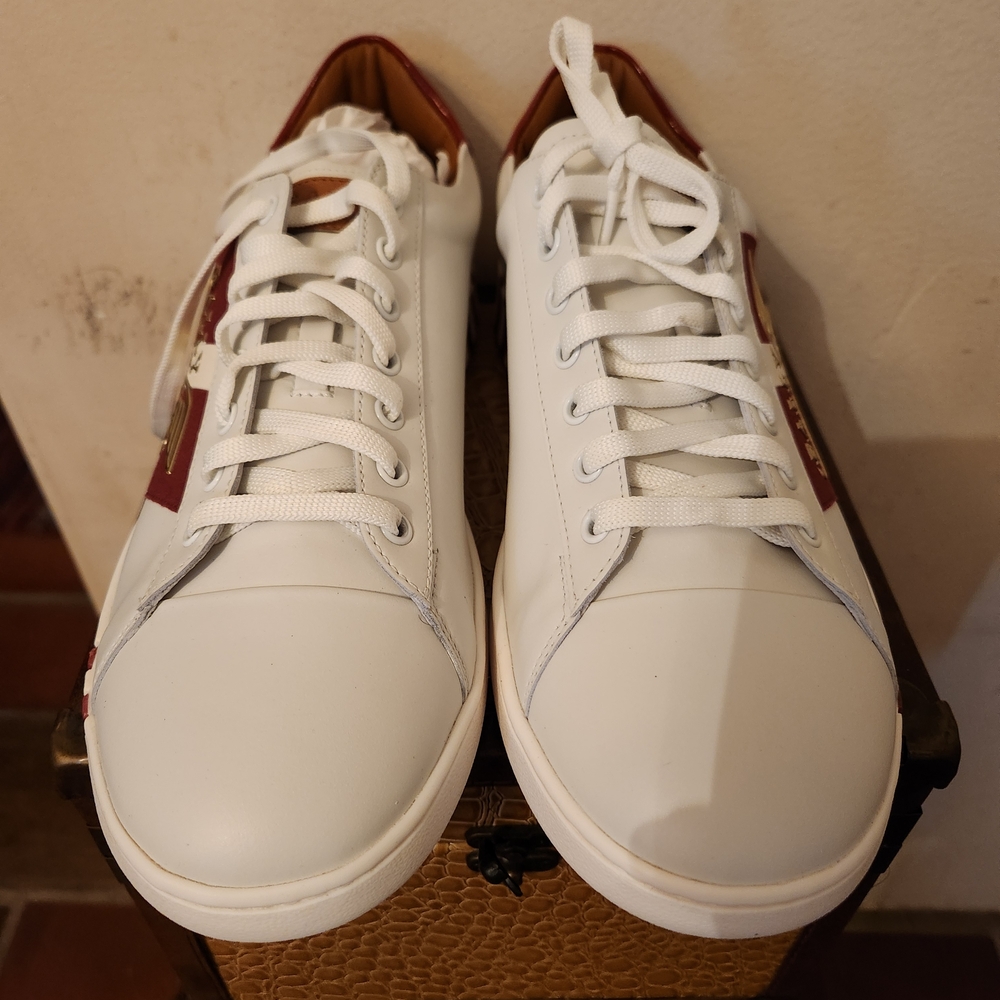 Bally White and Red Sneakers - Picture 2 of 8